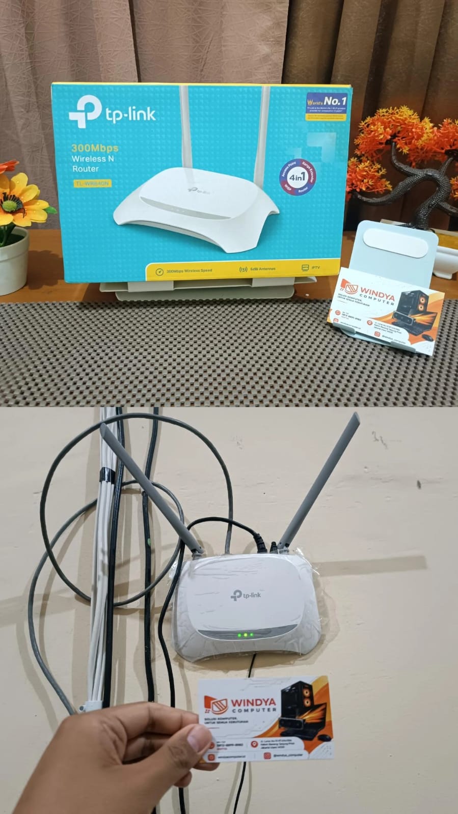 Instalasi dan Pergantian Router Wifi Kantor Agen Ekspedisi
