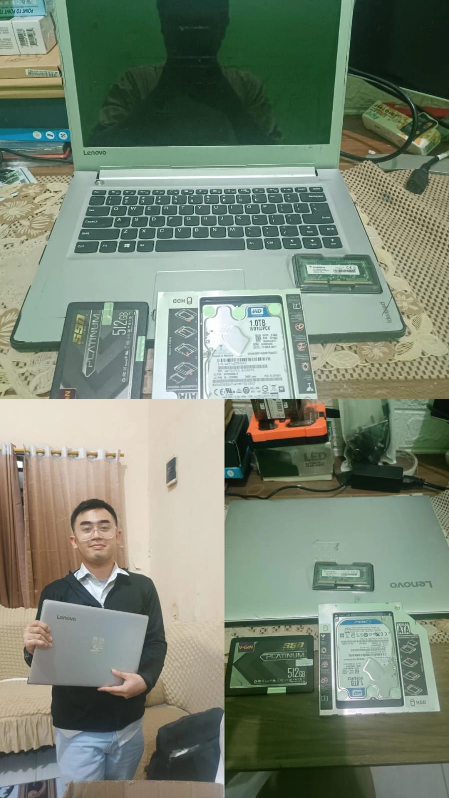Service Maintenance dan Upgrade Memory Ram + SSD Laptop Lenovo Ideapad 310