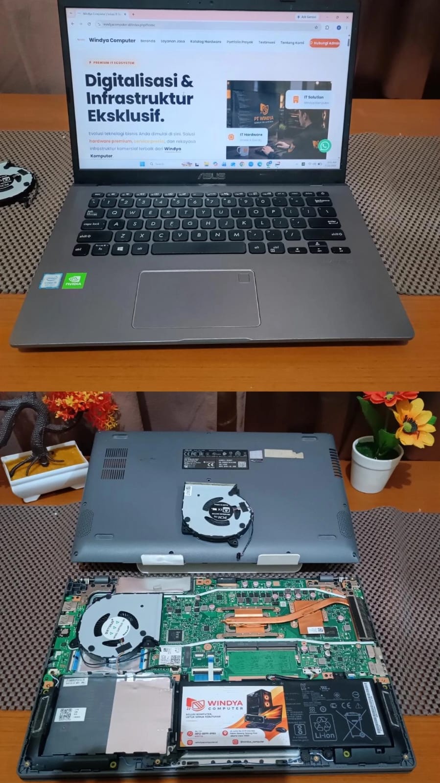 Service Maintenance dan Pergantian FAN Laptop Asus A409FJ