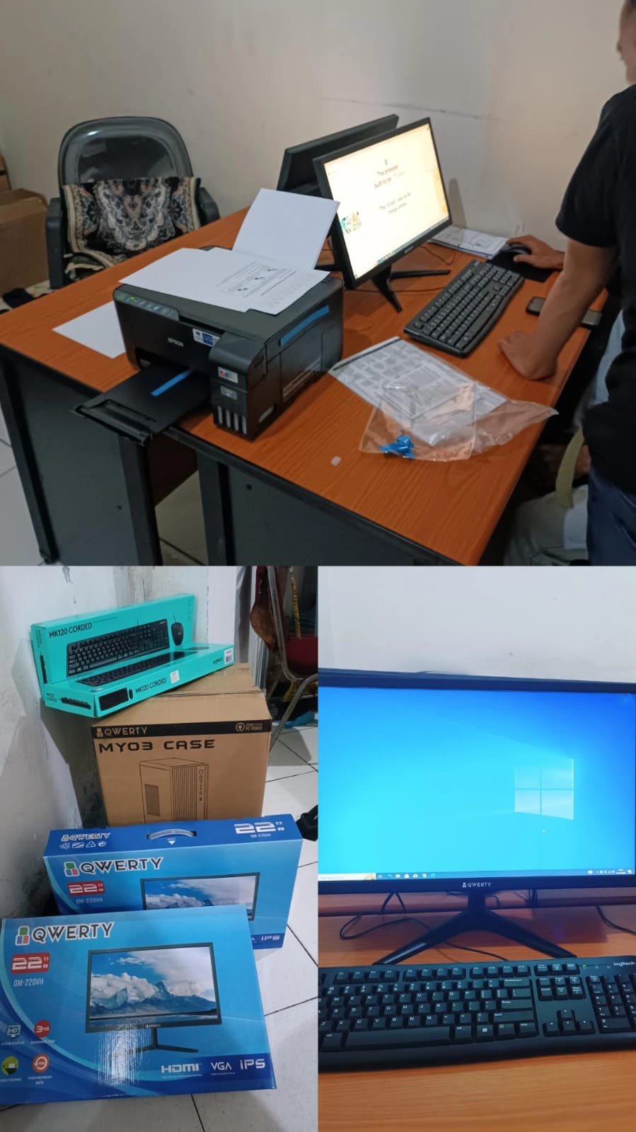 PENGADAAN 2 SET PC + PRINTER UNTUK BACK OFFICE