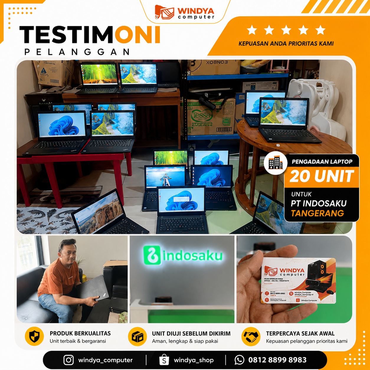 PENGADAAN LAPTOP OFFICE UNTUK PT INDOSAKU TANGERANG